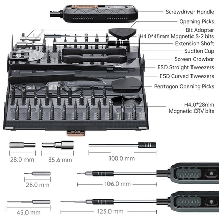 Mini Precision Screwdriver Set,JAKEMY 180 in 1 Laptop Screwdriver Repair Tool Kit,Magnetic Multi-Bit Tiny Screwdriver Bit Kit for DIY,Computer,PS5,Xbox,RC Car,Jewelers,Glasses,Watch,Home