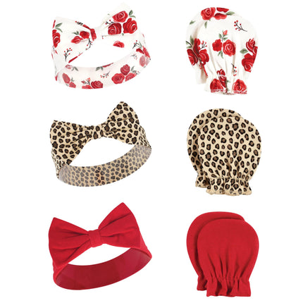 Hudson Baby Baby Girls' Cotton Headband and Scratc
