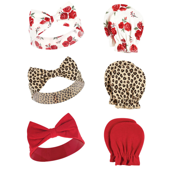 Hudson Baby Baby Girls' Cotton Headband and Scratc