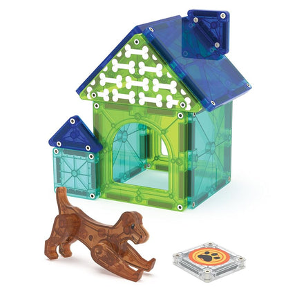 Magna-Tiles Dog House 13-Piece Magnetic Construction Set, The Original Magnetic Building Brand