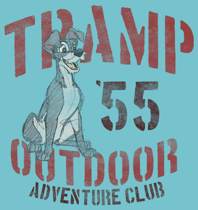 T-Shirt Fille Disney Tramp d'extérieur, Bleu Tahi, T.XS