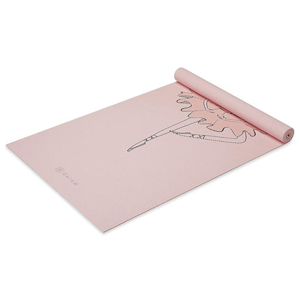 Gaiam Kids Yoga Mat Exercise Mat, Yoga for Kids with Fun Prints - Playtime for Babies, Active & Calm Toddlers and Young Children (60" L x 24" W x 3mm Thick) - Ballerina