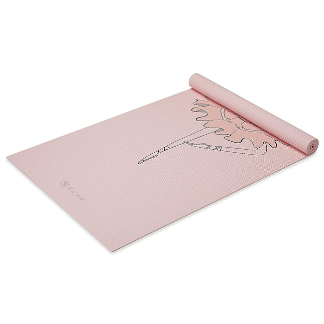 Gaiam Kids Yoga Mat Exercise Mat, Yoga for Kids with Fun Prints - Playtime for Babies, Active & Calm Toddlers and Young Children (60" L x 24" W x 3mm Thick) - Ballerina