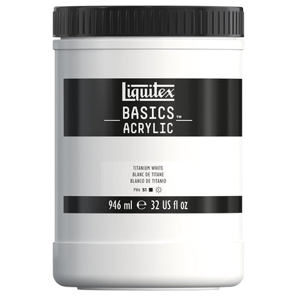 Liquitex 4332432 Pintura Acrílica Básica 946 ml, Blanco Titanio