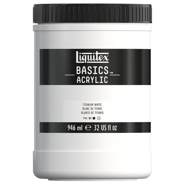 Liquitex 4332432 Basics Acrylic Paint 946 ml, Titanium White