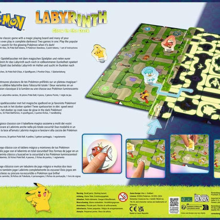 Ravensburger - Pokemon Maze Glow in the Dark - Pokemon Maze Game Glow in the Dark - 2-4 Players - Ages 7+ - Thinking & Strategy - 22705