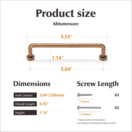 khtumeware 10 Pack 5 inch Hole Center Antique Brass Cabinet Pulls Vintage Cabinet Handle Kitchen Hardware Farmhouse Vintage Dressing Table Drawer Handle Classic Wardrob.
