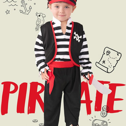 Spooktacular Creations Halloween Baby Pirate Costume, Infant Pirate Outfit Set for Toddler Pretend RolePlay Dress Up Party