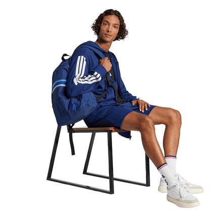 adidas Men's Essentials Linear Single Jersey 7" Shorts, Dark Blue/White, XXS