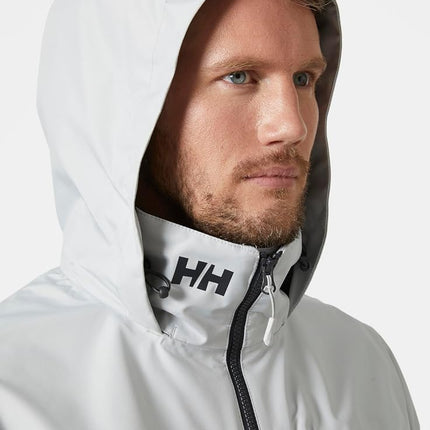 Helly Hansen Men's Crew Hooded Jacket 2.0, Grey Fog, XL