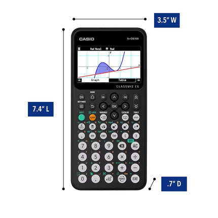 Casio fx-CG100 ClassWiz® Color Graphing Calculator with 3D Graph & Python | Large High-Res Display, Basic & Advanced Functions | Ideal for Exams, STEM, Programming & Advanced