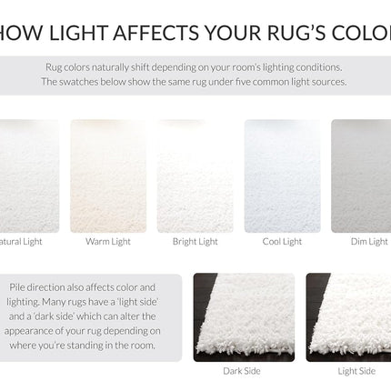 Safavieh Shaggy Indoor Woven Rectangle Area Rug, August Shag Collection, AUG900, in White, 91 X 152 cm for Living Room, Bedroom or Any Indoor Space