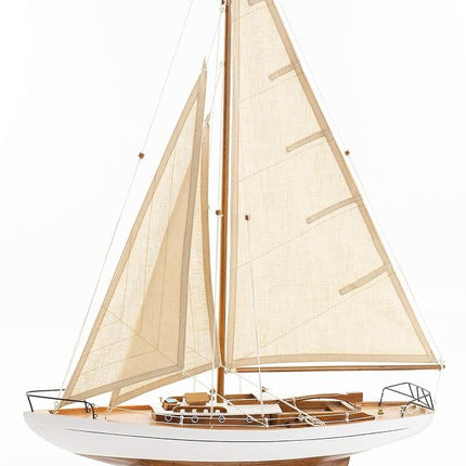 SAILINGSTORY Wooden Sailboat Model Decor Boat Mode