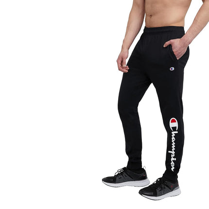 Champion Men's Classic Jersey Sweatpants, Black-586296, S UK