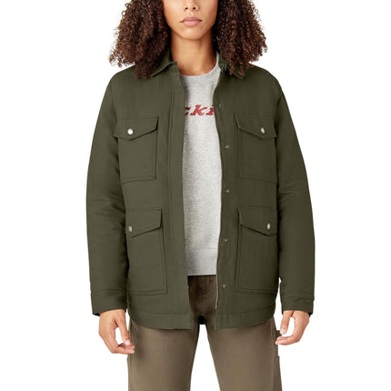 Dickies Plus Size Women's Duck Fleece Lined Chore 