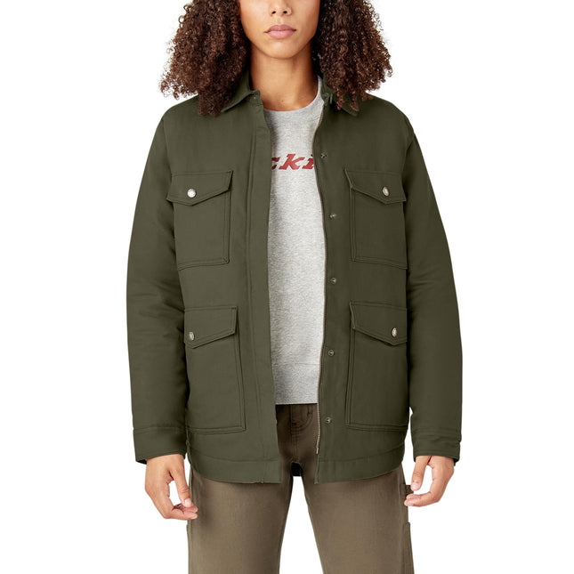 Dickies Plus Size Women's Duck Fleece Lined Chore 