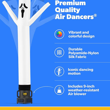 Torero Inflatables Ghost Tube Man Inflatable Sky Puppet Complete Set with 1/4 HP Sky Dancer Blower, 6', White