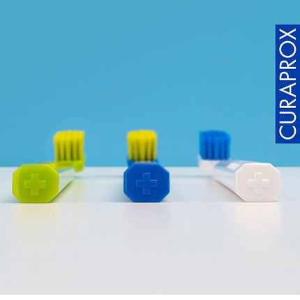 Curaprox Toothbrush Set CS 5460-3-pack Ultra Soft Manual Toothbrush for adults with 5460 Curen Bristles - Random Color (3 Pack)