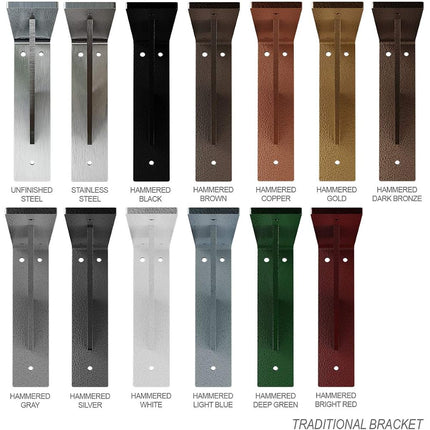Ekena Millwork BKTM02X18X18TRHDB Steel Bracket Traditional, 2"W x 18"D x 18"H, Hammered Dark Bronze