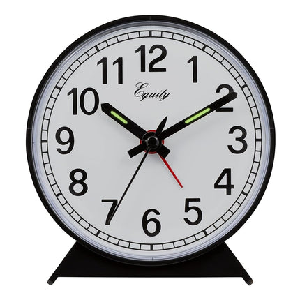 Equity 14075 Black Analog Wind-Up Alarm Clock