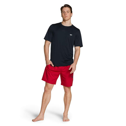 Speedo Men's UV Swim Shirt Basic Easy Short Sleeve Regular Fit