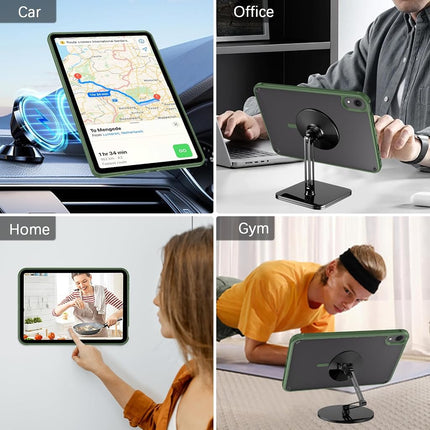 Telaso for iPad mini 7 A17 Pro 2024/iPad Mini 6 2021 8.3 Inch iPad mini 7th/6th Gen Magnetic Case, Translucent Matte Back Soft TPU Bumper Military Grade Protective Case for iPad mini 7/Mini 6, Green