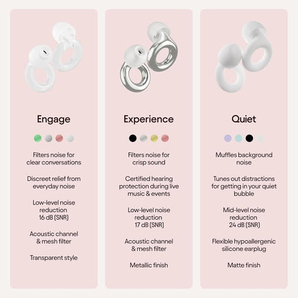 Loop Engage 2 Ear Plugs - Everyday Noise Relief with Clear Speech