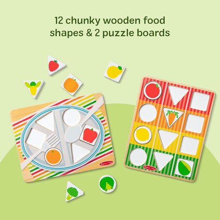 Melissa & Doug Wooden Shape Sorting Grocery Cart Push Toy and Puzzles | Shape Sorter | Wooden toy for Children | Developmental Toy for Toddlers | 0+ | Gift for Baby Boys or Baby Girls - FSC Certified