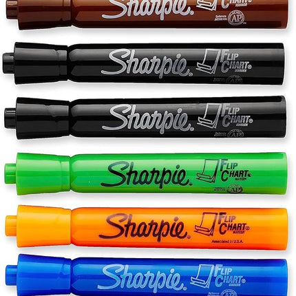 SHARPIE Flipchart Markers Round Tip Assorted Colours (Pack of 2)