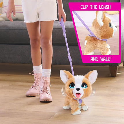 Just Play furReal Poop-A-Lots Corgi Interactive Toy, 8-inch Walking Plush Puppy, 14-pieces, Pretend Play, Kids Toys for Ages 4 Up