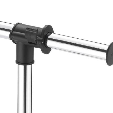 Whitmor 6021-3081-BB Adjustable Two Rod Garment Rack,Black and Chrome