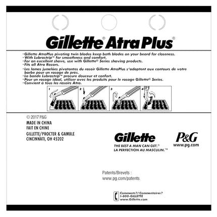 Gillette AltraPlus Razor with Lubrastrip, 10 Count, Mens Razors / Blades
