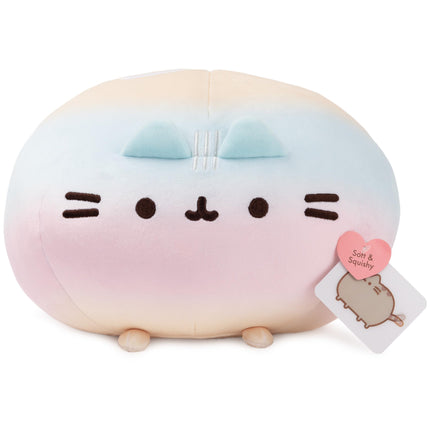 GUND Pusheen Rainbow Round Pusheen Squisheen Plush, Squishy Stuffed Animal for Ages 8 and Up, Rainbow, 11”