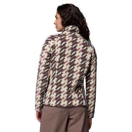 Columbia womens Benton Springs Printed Full Zip, Dark Stone/Twills, XXL
