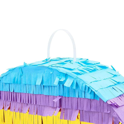 BLUE PANDA Rainbow Number 2 Pinata for 2nd Birthday Party Supplies, Fiesta, Cinco de Mayo Celebration (Small, 16.5 x 11 x 3 Inches)
