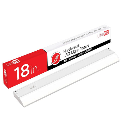 UltraPro, luces bajo encimera cableadas de 18 pulgadas, solo encendido/apagado, blanco cálido 2700K, iluminación bajo encimera, luces bajo mostrador para cocina 44110