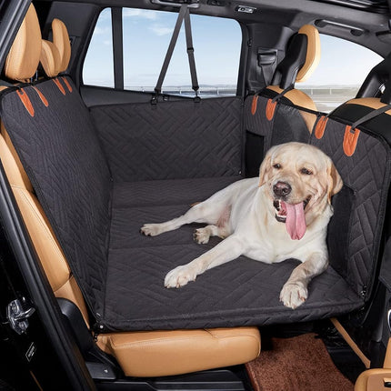 YJGF Back Seat Extender for Dogs,Dog Car Cover Bed Inflatable Camping Air Mattress,Dog Hammock Travel Bed,Non Mattress SUV Truck (Black) YJGF-1