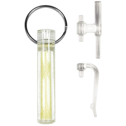 Gear Aid Ni Glo, 2” Glowing Keychain for Camping, Scuba and Night Fishing, Clear, 2-pk