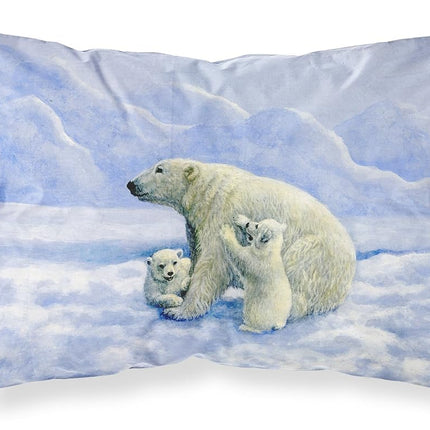 Caroline's Treasures BDBA0428PILLOWCASE Polar Bears by Daphne Baxter Fabric Standard Pillowcase Lightweight Super Soft Easy Care Decorative Artwork Pillowcase, Standard