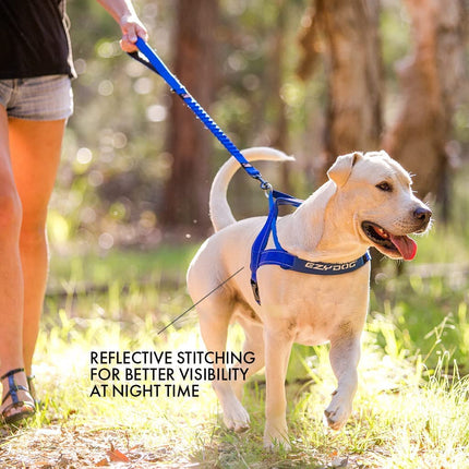 EzyDog Quick Fit Dog Harness - Easy to Fit Walking Harnesses for Small, Medium and Large Dogs - Neoprene Sleeve, Accessory D-Ring, Reflective (M, Pink)