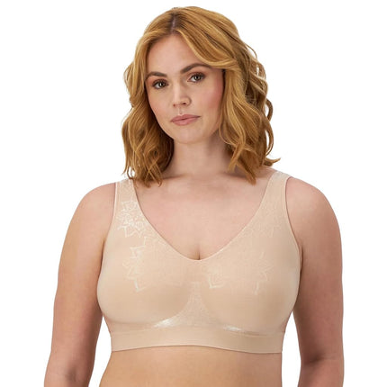 Bali Women's Comfort Revolution ComfortFlex Fit Wireless Bra Df3484, Almond Aztec, 3X-Large
