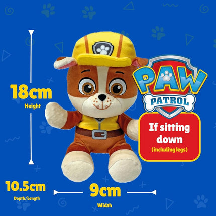 TY Rubble Paw Patrol Soft Plush Toy for Kids, Cuddly Teddy, Collectible Stuffed Toy, Beanie Babies Range, Regular
