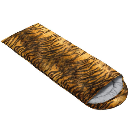 QOOMO Tiger Waterproof Sleeping Bags for Adults & Kids,Printed Camping Sleeping Bags, 3 Season Warm & Cool Weather,Lightweight,Traveling,and Outdoors,Camping Gear Equipment,31x90inch
