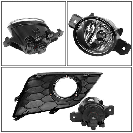 DNA Motoring FL-ZTL-324-CH Chrome Housing Clear Lens Fog Lights Replacement For AVALANCHE 1500 2500 2002-2006