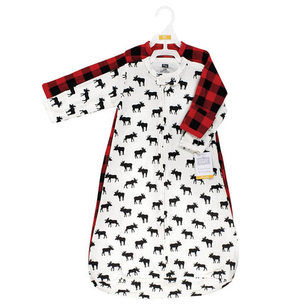 Hudson Baby Gigoteuse Unisexe Bébé en Coton à Manches Longues, Sac de Couchage, Couverture, Élan, 18-24 Mois
