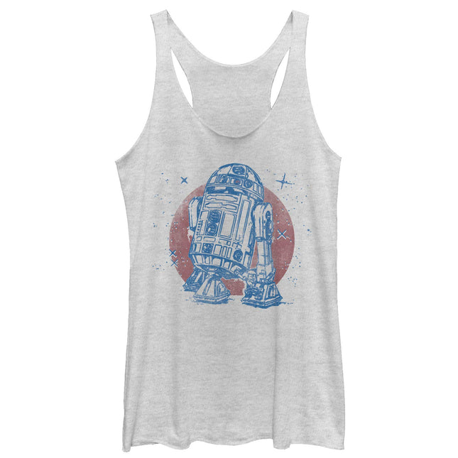 STAR WARS Bright R2d2 Women's Racerback Tank Top, 