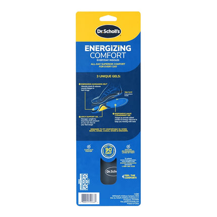 Dr. Scholl's Dr. Scholl's Comfort and Energy Massaging Gel Insoles for Men, 1 Pair, Size 8-14 1 Pair (New)