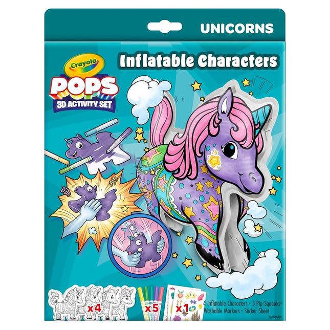 Crayola Pops Inflatable Characters, Coloring Set for Kids, Gift for Boys & Girls, Ages 5, 6, 7, 8