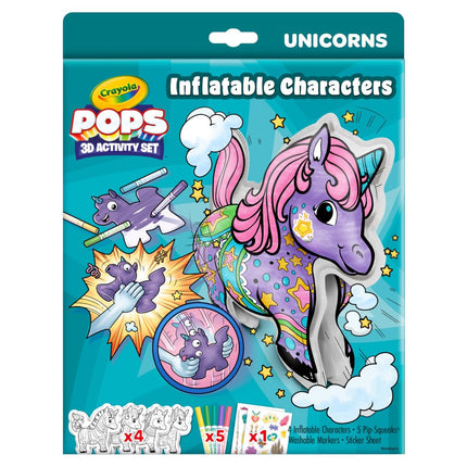 Crayola Pops Inflatable Characters, Coloring Set for Kids, Gift for Boys & Girls, Ages 5, 6, 7, 8
