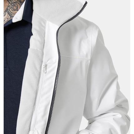 Helly Hansen Men's Crew Hooded Midlayer Jacket 2, White, 3XL